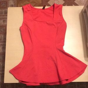 Pink peplum shirt